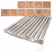 Uued mustrid Nahast templitööriistad Metallist templid nahast käsitööks Nahatöötlemiseks Ehtne veisenahast nikerdusmuster Lille Totem