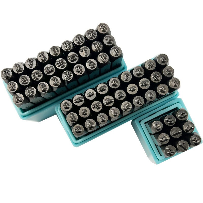 Ehted tempel Nahast tembeldamine terasest kullast hõbedast metallist templid DIY kohandatud LOGO Nimi Ehted Tööriistad Numbrite tähestiku komplekt Puncher