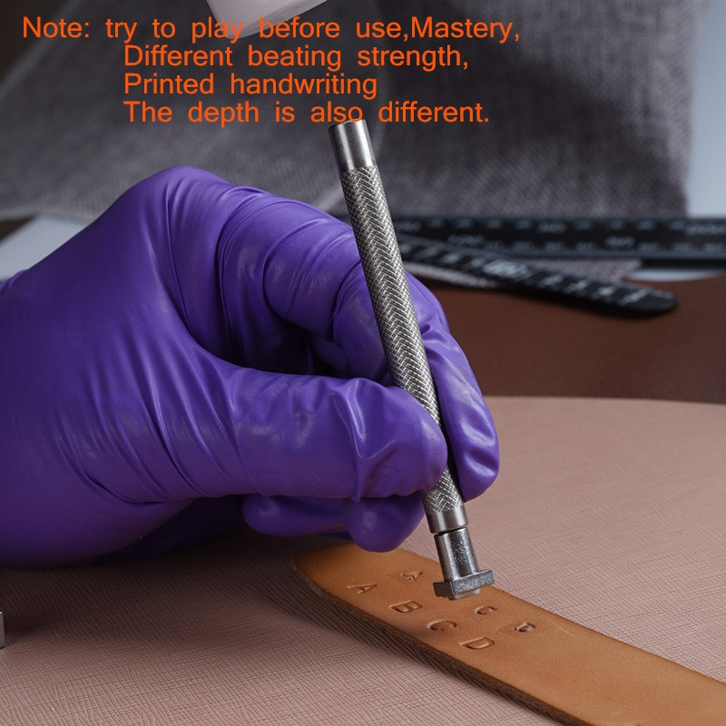 Μεταλλικά γράμματα και αριθμοί/στάμπο μοτίβο Punch Set 37PCS, DIY Leather Stamping Tool Set, for Leather Craft Printing Tools 3,5/6,5M