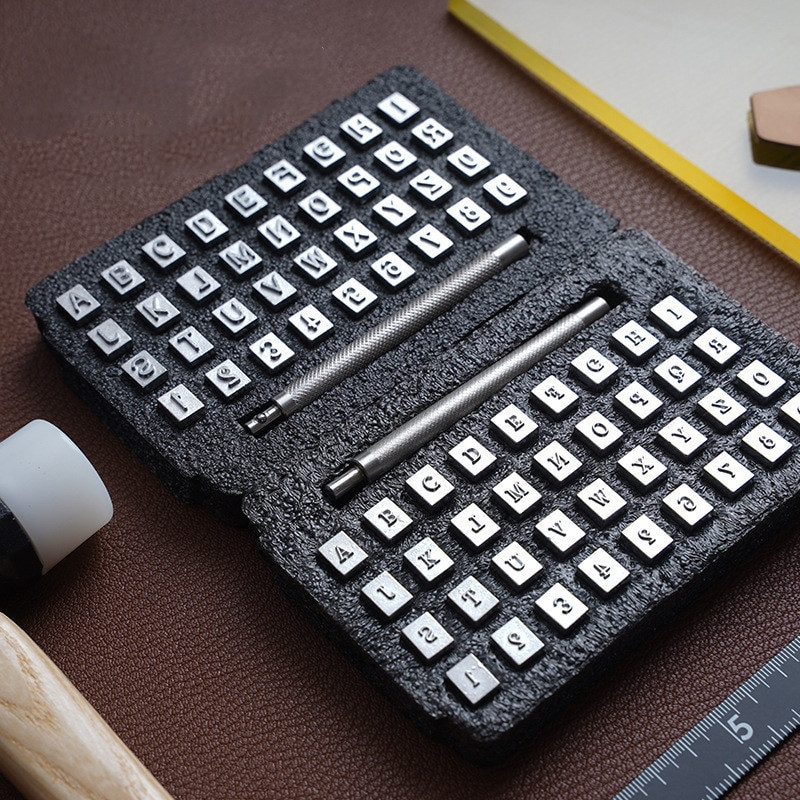 Μεταλλικά γράμματα και αριθμοί/στάμπο μοτίβο Punch Set 37PCS, DIY Leather Stamping Tool Set, for Leather Craft Printing Tools 3,5/6,5M