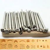 20 de bucăți modele de imprimare cu flori din piele, instrumente de gravură DIY, durabile, lucrate manual, ștampile din metal, seturi de matrițe de lucru, instrument de ștanțare