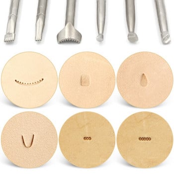 Нов стил кожен комплект инструменти за печат Leathercraft Working Saddle Stamping Set Patterns Carving Patterns Ръчно изработени инструменти от телешка кожа