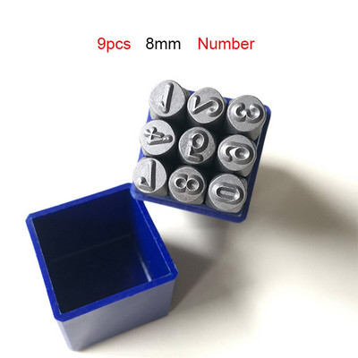 9/27 τμχ Μεταλλικά γραμματόσημα Γράμματα Αριθμοί αλφαβήτου Κιτ σφράγισης Εργαλείο διάτρησης για δέρμα Υψηλής ποιότητας Δερμάτινα κοσμήματα DIY Σφραγίδα