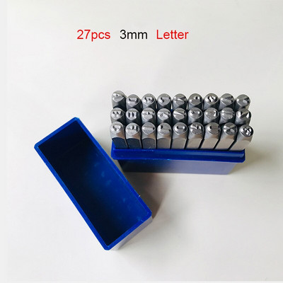 9/27 τμχ Μεταλλικά γραμματόσημα Γράμματα Αριθμοί αλφαβήτου Κιτ σφράγισης Εργαλείο διάτρησης για δέρμα Υψηλής ποιότητας Δερμάτινα κοσμήματα DIY Σφραγίδα