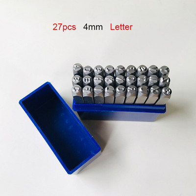 9/27 τμχ Μεταλλικά γραμματόσημα Γράμματα Αριθμοί αλφαβήτου Κιτ σφράγισης Εργαλείο διάτρησης για δέρμα Υψηλής ποιότητας Δερμάτινα κοσμήματα DIY Σφραγίδα