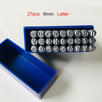 9/27 τμχ Μεταλλικά γραμματόσημα Γράμματα Αριθμοί αλφαβήτου Κιτ σφράγισης Εργαλείο διάτρησης για δέρμα Υψηλής ποιότητας Δερμάτινα κοσμήματα DIY Σφραγίδα