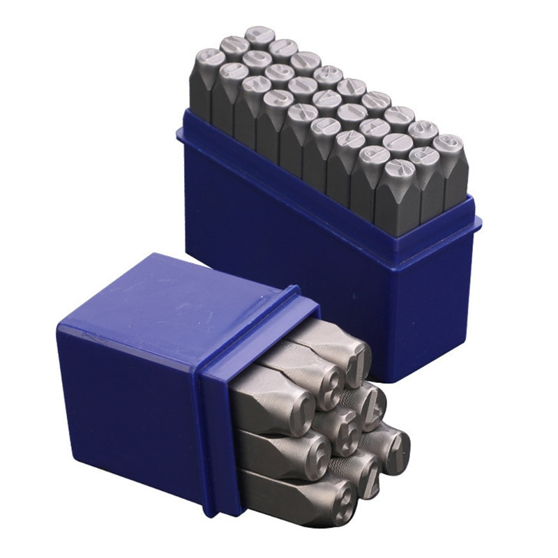 9/27 τμχ Μεταλλικά γραμματόσημα Γράμματα Αριθμοί αλφαβήτου Κιτ σφράγισης Εργαλείο διάτρησης για δέρμα Υψηλής ποιότητας Δερμάτινα κοσμήματα DIY Σφραγίδα