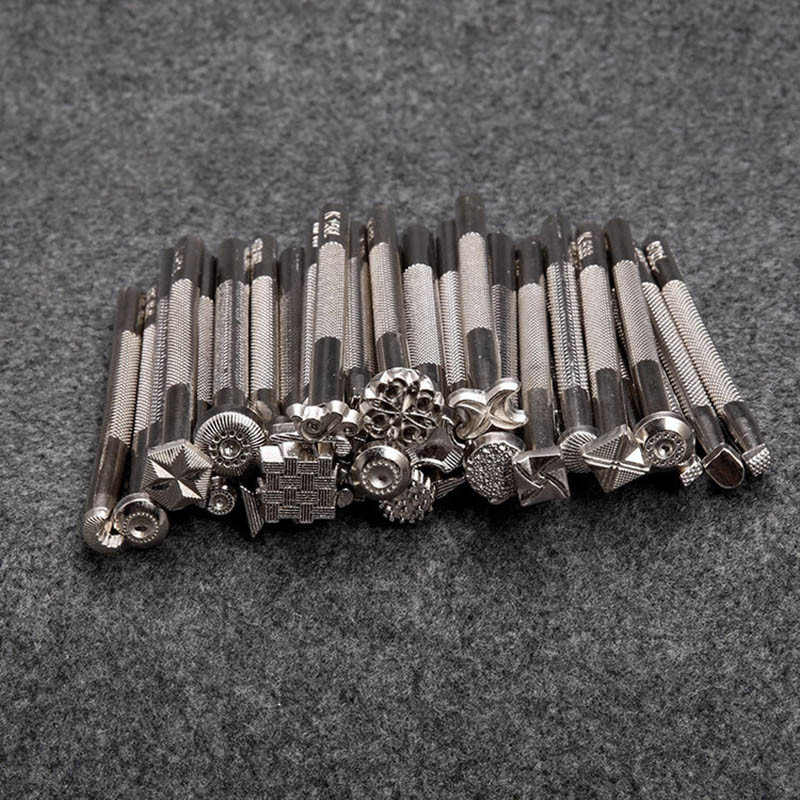 1 τμχ Δερμάτινο εργαλείο εκτύπωσης Κράμα σκάλισμα χειροτεχνίας σφραγίδες διάτρησης Γλυπτό τυπωμένο DIY Δερμάτινη σέλα εργασίας Leathercraft Staming