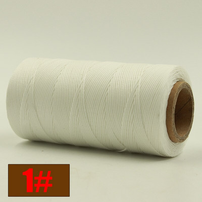 Ανθεκτικό 260 μέτρα/τεμ 150D υφαντό 1mm Επίπεδο κερί κλωστή για DIY δερμάτινες ραφές χειροποίητης ραπτικής χειροτεχνίας κερωμένη σειρά διαφορετικών χρωμάτων