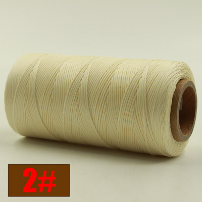 Ανθεκτικό 260 μέτρα/τεμ 150D υφαντό 1mm Επίπεδο κερί κλωστή για DIY δερμάτινες ραφές χειροποίητης ραπτικής χειροτεχνίας κερωμένη σειρά διαφορετικών χρωμάτων