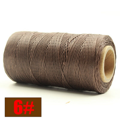 Ανθεκτικό 260 μέτρα/τεμ 150D υφαντό 1mm Επίπεδο κερί κλωστή για DIY δερμάτινες ραφές χειροποίητης ραπτικής χειροτεχνίας κερωμένη σειρά διαφορετικών χρωμάτων