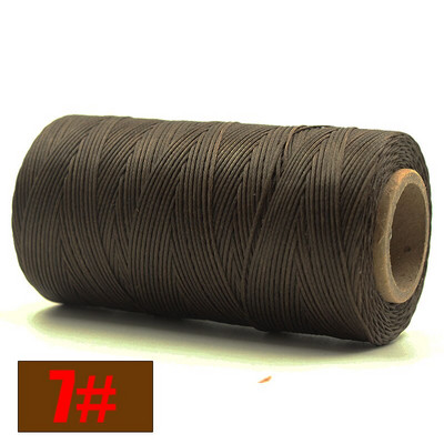 Ανθεκτικό 260 μέτρα/τεμ 150D υφαντό 1mm Επίπεδο κερί κλωστή για DIY δερμάτινες ραφές χειροποίητης ραπτικής χειροτεχνίας κερωμένη σειρά διαφορετικών χρωμάτων