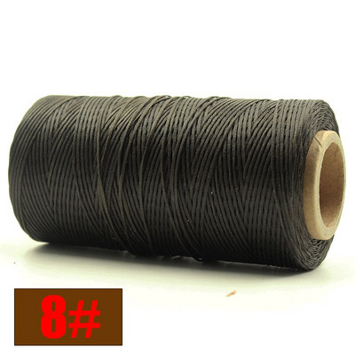 Ανθεκτικό 260 μέτρα/τεμ 150D υφαντό 1mm Επίπεδο κερί κλωστή για DIY δερμάτινες ραφές χειροποίητης ραπτικής χειροτεχνίας κερωμένη σειρά διαφορετικών χρωμάτων