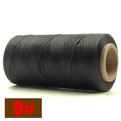 Ανθεκτικό 260 μέτρα/τεμ 150D υφαντό 1mm Επίπεδο κερί κλωστή για DIY δερμάτινες ραφές χειροποίητης ραπτικής χειροτεχνίας κερωμένη σειρά διαφορετικών χρωμάτων