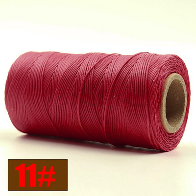 Ανθεκτικό 260 μέτρα/τεμ 150D υφαντό 1mm Επίπεδο κερί κλωστή για DIY δερμάτινες ραφές χειροποίητης ραπτικής χειροτεχνίας κερωμένη σειρά διαφορετικών χρωμάτων