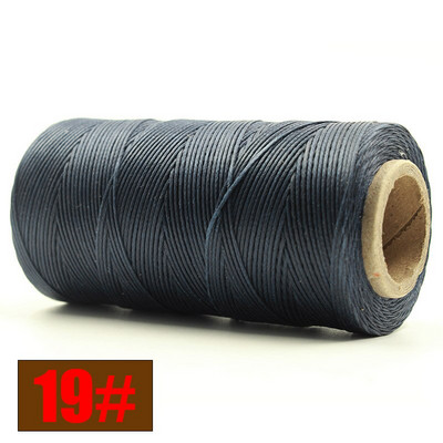 Ανθεκτικό 260 μέτρα/τεμ 150D υφαντό 1mm Επίπεδο κερί κλωστή για DIY δερμάτινες ραφές χειροποίητης ραπτικής χειροτεχνίας κερωμένη σειρά διαφορετικών χρωμάτων