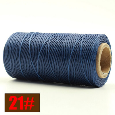 Ανθεκτικό 260 μέτρα/τεμ 150D υφαντό 1mm Επίπεδο κερί κλωστή για DIY δερμάτινες ραφές χειροποίητης ραπτικής χειροτεχνίας κερωμένη σειρά διαφορετικών χρωμάτων