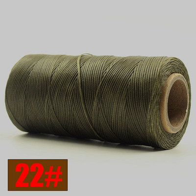 Ανθεκτικό 260 μέτρα/τεμ 150D υφαντό 1mm Επίπεδο κερί κλωστή για DIY δερμάτινες ραφές χειροποίητης ραπτικής χειροτεχνίας κερωμένη σειρά διαφορετικών χρωμάτων