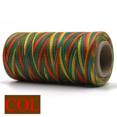 Ανθεκτικό 260 μέτρα/τεμ 150D υφαντό 1mm Επίπεδο κερί κλωστή για DIY δερμάτινες ραφές χειροποίητης ραπτικής χειροτεχνίας κερωμένη σειρά διαφορετικών χρωμάτων