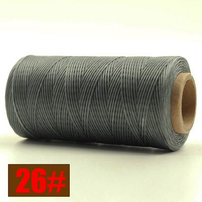 Ανθεκτικό 260 μέτρα/τεμ 150D υφαντό 1mm Επίπεδο κερί κλωστή για DIY δερμάτινες ραφές χειροποίητης ραπτικής χειροτεχνίας κερωμένη σειρά διαφορετικών χρωμάτων