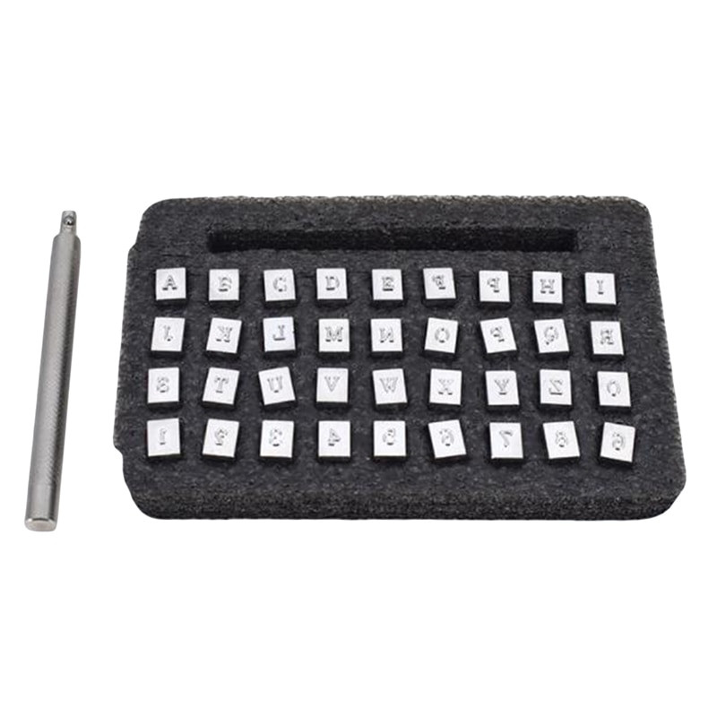 6 τμχ/σετ Αγγλικά γράμματα αλφαβητάρια αριθμοί σφράγισης σετ γροθιά μεταλλικό δερμάτινο εργαλείο Δερμάτινο χειροτεχνία Σετ εργαλείων χαρακτικής αλφάβητου γραμματόσημα