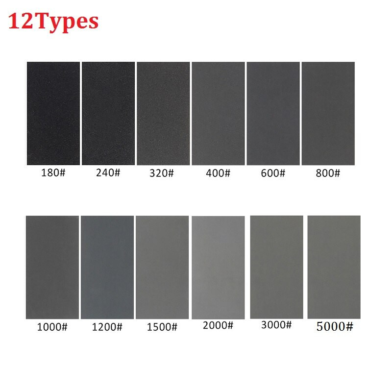 1Pcs 12Grits Wet Dry Brusni Papir Ručni DIY NOVO Vrući Profesionalni Asortiman Abrazivno Brušenje Automobila Završna obrada drvenog namještaja
