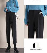 Novi model ženskih hlača sa džepovima - crne i sive boje