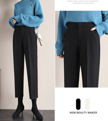 Novi model ženskih hlača sa džepovima - crne i sive boje