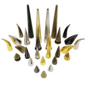 10 rinkinių Metal Decor Punk Bullet Warhead Spike Cone Atsukamas Sraigtinis Kniedės Smeigtukas „Pasidaryk pats“ Odiniai amatai Krepšys Diržas Striukė Batai