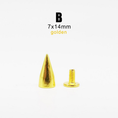 10 rinkinių Metal Decor Punk Bullet Warhead Spike Cone Atsukamas Sraigtinis Kniedės Smeigtukas „Pasidaryk pats“ Odiniai amatai Krepšys Diržas Striukė Batai