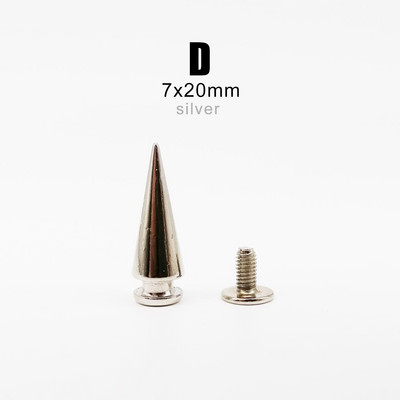 10 rinkinių Metal Decor Punk Bullet Warhead Spike Cone Atsukamas Sraigtinis Kniedės Smeigtukas „Pasidaryk pats“ Odiniai amatai Krepšys Diržas Striukė Batai
