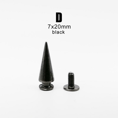 10 rinkinių Metal Decor Punk Bullet Warhead Spike Cone Atsukamas Sraigtinis Kniedės Smeigtukas „Pasidaryk pats“ Odiniai amatai Krepšys Diržas Striukė Batai
