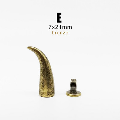 10 rinkinių Metal Decor Punk Bullet Warhead Spike Cone Atsukamas Sraigtinis Kniedės Smeigtukas „Pasidaryk pats“ Odiniai amatai Krepšys Diržas Striukė Batai