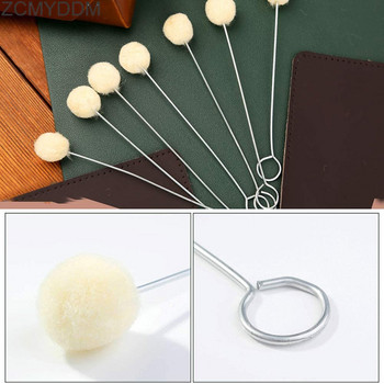ZCMYDDM 25PCS Wool Daubers Leather Ball Brush Leather Dye for Painting Assisted Leather Craft Making DIY Leathercraft Tools