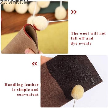 ZCMYDDM 25PCS Wool Daubers Leather Ball Brush Leather Dye for Painting Assisted Leather Craft Making DIY Leathercraft Tools