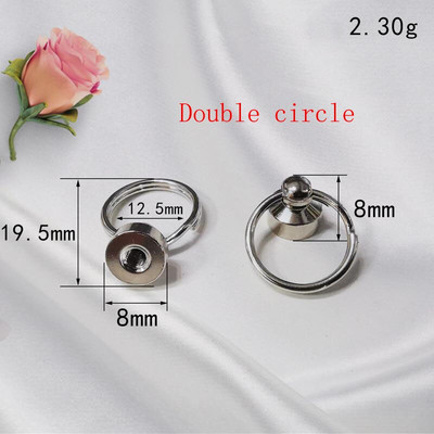 10 kom / lot 8 mm 9 mm mesingani prsten za povlačenje Vijci Zakovice Kopča za nokte DIY rukotvorine Kožne torbe Glava redovnika Šiljci Hardverski dodaci