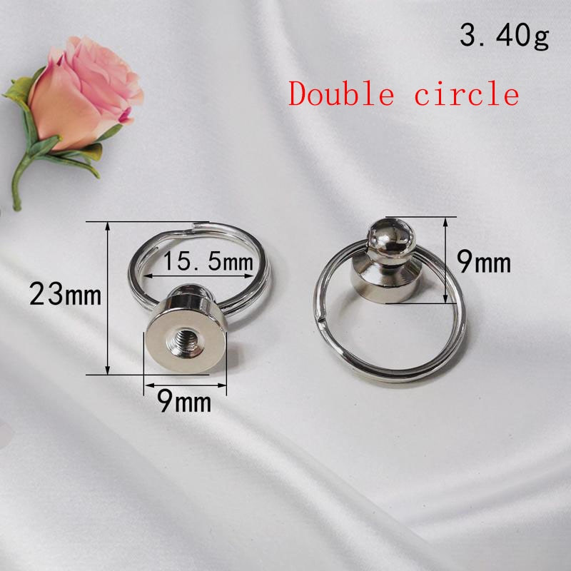 10 kom / lot 8 mm 9 mm mesingani prsten za povlačenje Vijci Zakovice Kopča za nokte DIY rukotvorine Kožne torbe Glava redovnika Šiljci Hardverski dodaci