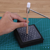 2TK läbipaistev tähestikuline täht number Nahast punch templikomplekt Tööriistad Käsitsi valmistatud tempel isetegemine