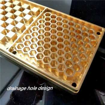 Черешово лого Honeycomb Plaid Bar Ice Stamp Ice Tray Cocktail Art Brass Custom Mold Icecube Stamping Ice Pressing Plate