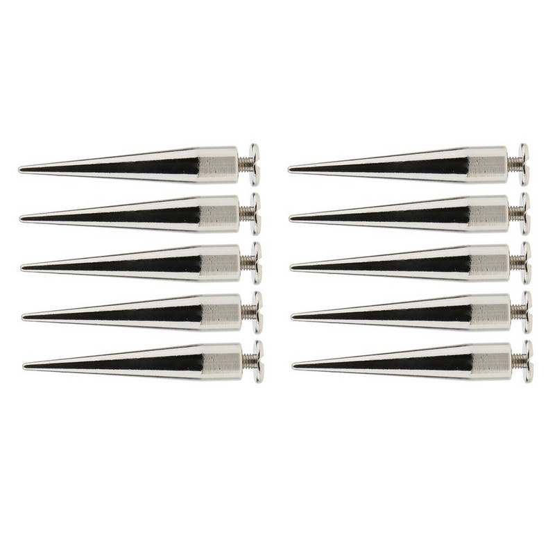 10 tk 7x40 mm koonuskruviga metallist naastud Nahast käsitöö needi naelad Decor