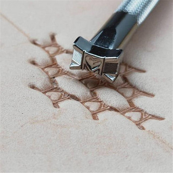 Εργαλείο εκτύπωσης δερμάτινων γλυπτών σκάλισμα ανάγλυφα γραμματόσημα Κράμα οκτώ σχήματος 9x6 mm Μοτίβο σχοινιού Δερμάτινη διάτρηση Προσαρμοσμένη