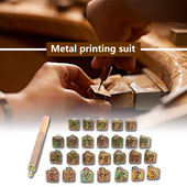 26 γραμματόσημα Κράμα ψευδαργύρου Αγγλικά γράμματα Σετ συμβόλων σφράγισης Δερμάτινη διακόσμηση Σήμανση Εργαλεία διάτρησης DIY Δερμάτινα εργαλεία χειροτεχνίας