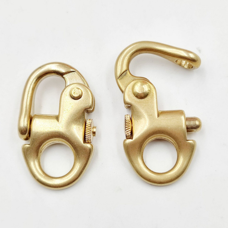 1 x massiiv messingist pandla klapp pandla võtmehoidja rõngas konks kruvitihvti ühendus Ühenduskoti rihm Nahast käsitöö tarvikud osad