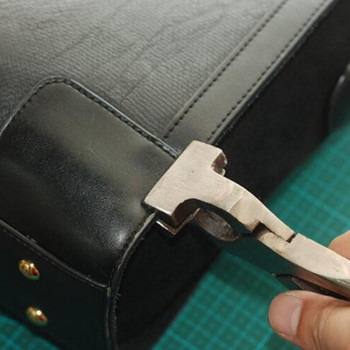 Ρύθμιση δερμάτινων άκρων Πρέσσα επίπεδης πένσας για τσάντα δερμάτινη πένσα κατασκευής τσάντας DIY Εργαλεία χειρός Σταθερή πένσα