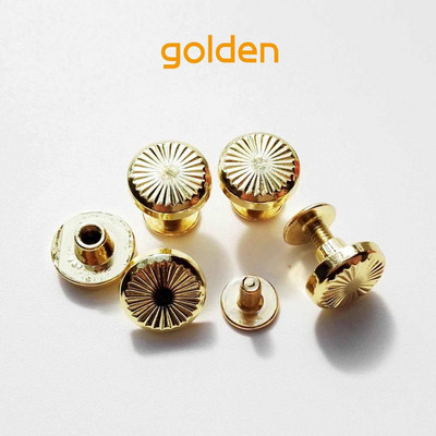 10 buc. Design cu model floral de soare cu cap rotund Stud din piele Artizanat din piele, curea, geantă portofel, șurub Chicago, nit de legare 7-8 mm