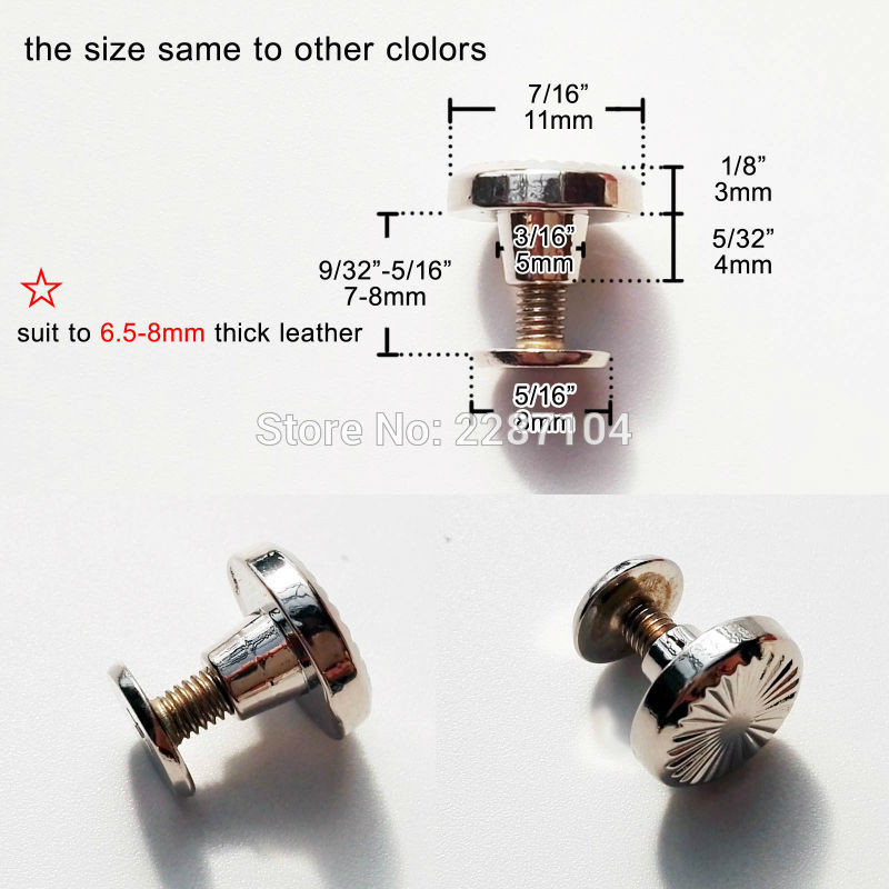 10 buc. Design cu model floral de soare cu cap rotund Stud din piele Artizanat din piele, curea, geantă portofel, șurub Chicago, nit de legare 7-8 mm