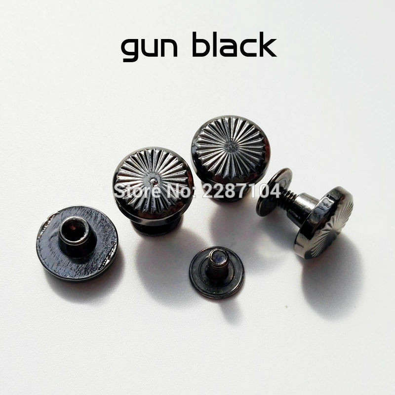 10 buc. Design cu model floral de soare cu cap rotund Stud din piele Artizanat din piele, curea, geantă portofel, șurub Chicago, nit de legare 7-8 mm