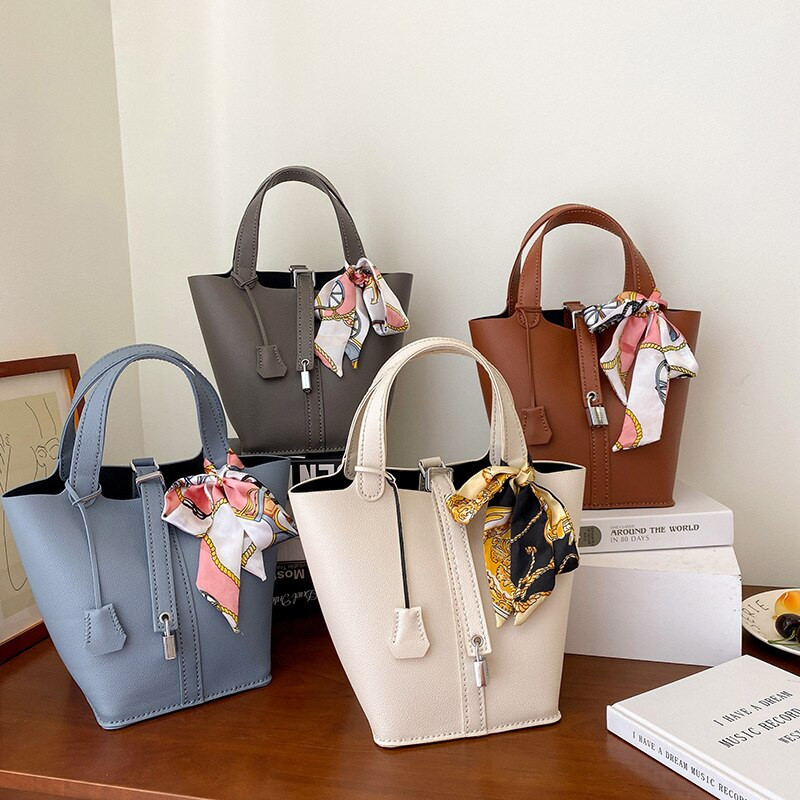 1 set de geantă de mână pentru cusut manual din piele, cusătură manuală, cu accesorii, produs semifabricat, material PU pentru femei