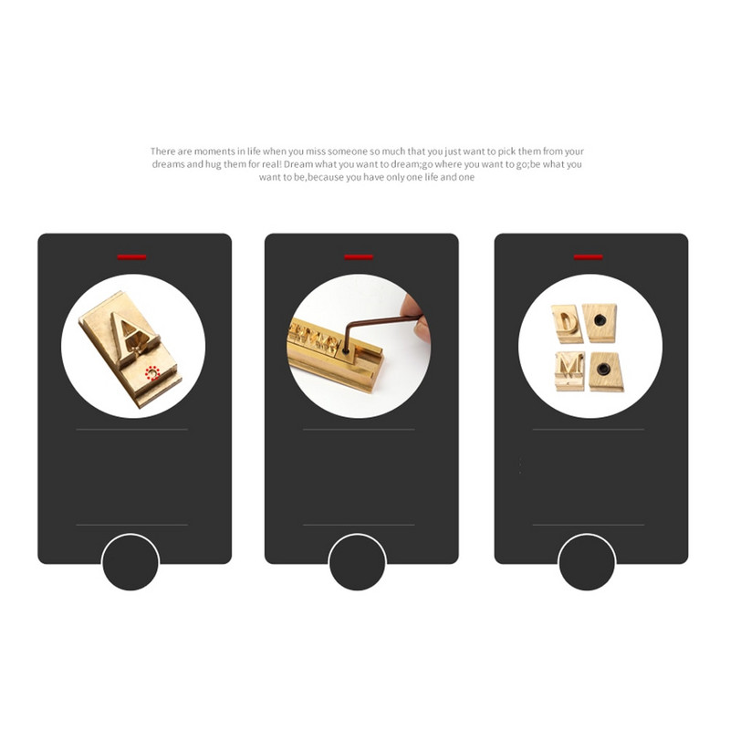 Prilagođeni logotip Abeceda Brass Press Letter Marka Početni alat za žudnju Brendiranje Kožna olovka Folija Pečat Personalizirano