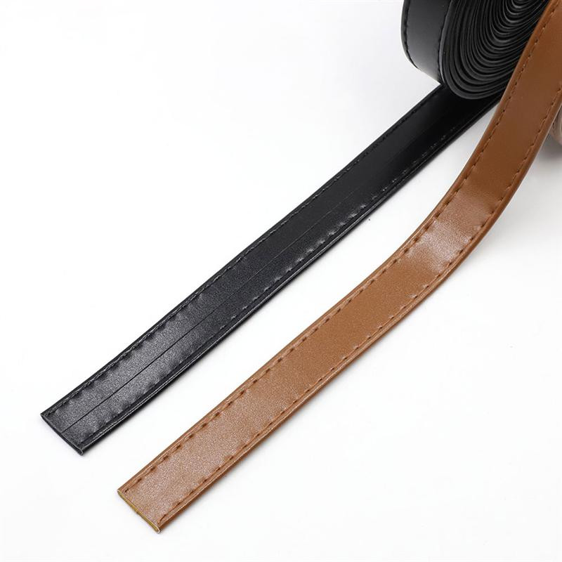 1 ρολό 3 μέτρα PU Δερμάτινη θήκη ραπτικής DIY Αξεσουάρ Δερμάτινη λωρίδα Λουράκι διπλής όψης για προμήθειες τσάντας ραπτικής